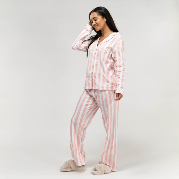 Pyjamas i Jersey for Kvinner - Striper 01