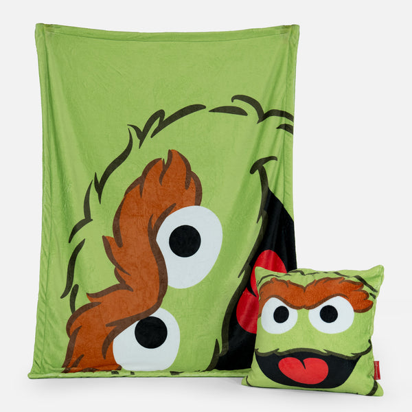 Sofa Pledd / Teppe - Oscar The Grouch Fabric Close-up Image