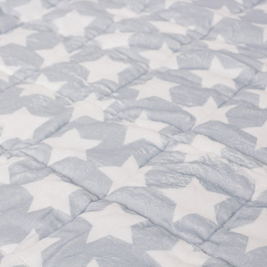 Vektpledd for Barn - Flanellfleece Grå Stjerne 04