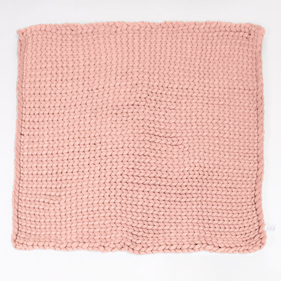 Vektpledd for Voksne - Grovstrikket Støvete Rosa 03
