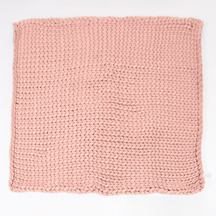 Vektpledd for Voksne - Grovstrikket Støvete Rosa 03