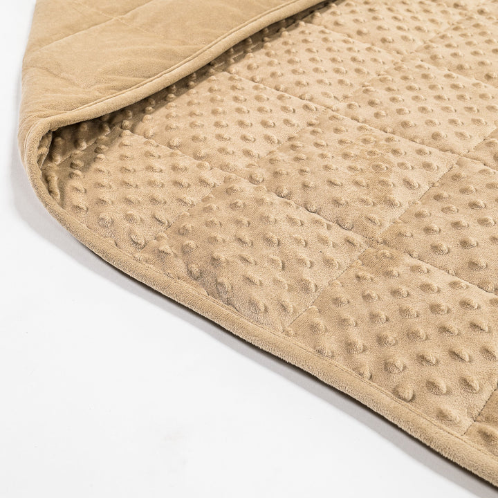Vektpledd for Voksne - Minky Dot Krem / Mink 02