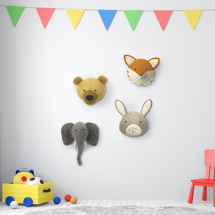 Veggfeste Mini Dyr Hode - Elefant 05